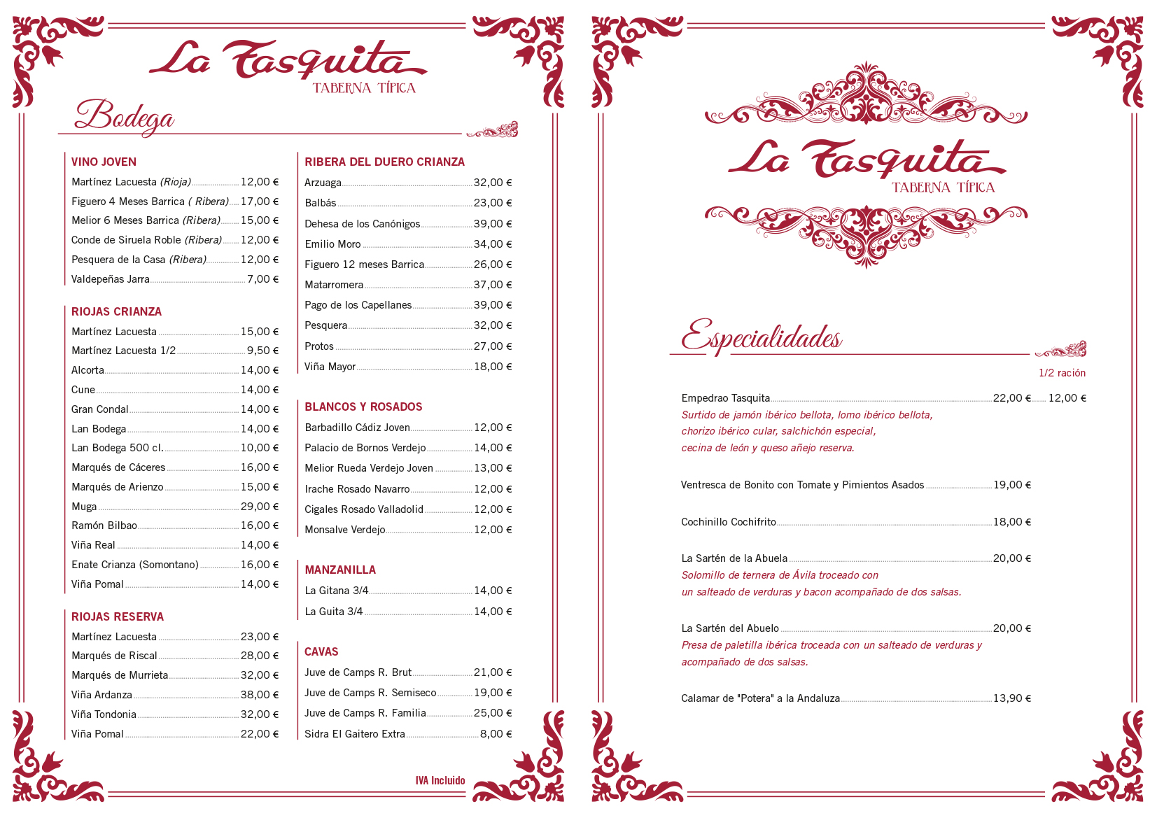 CARTA RESTAURANTE LA TASQUITA 2018.ai